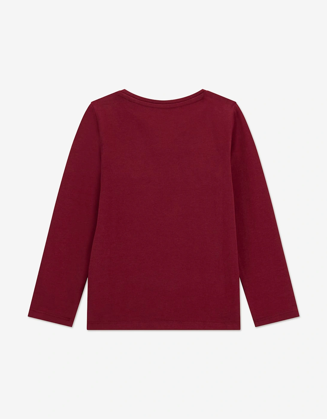 Girls Long Sleeve Bear T-Shirt in Red