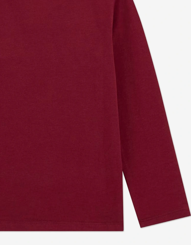 Girls Long Sleeve Bear T-Shirt in Red