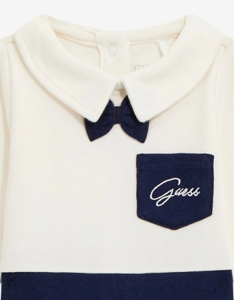 Baby Boys Pocket Babygrow in Navy