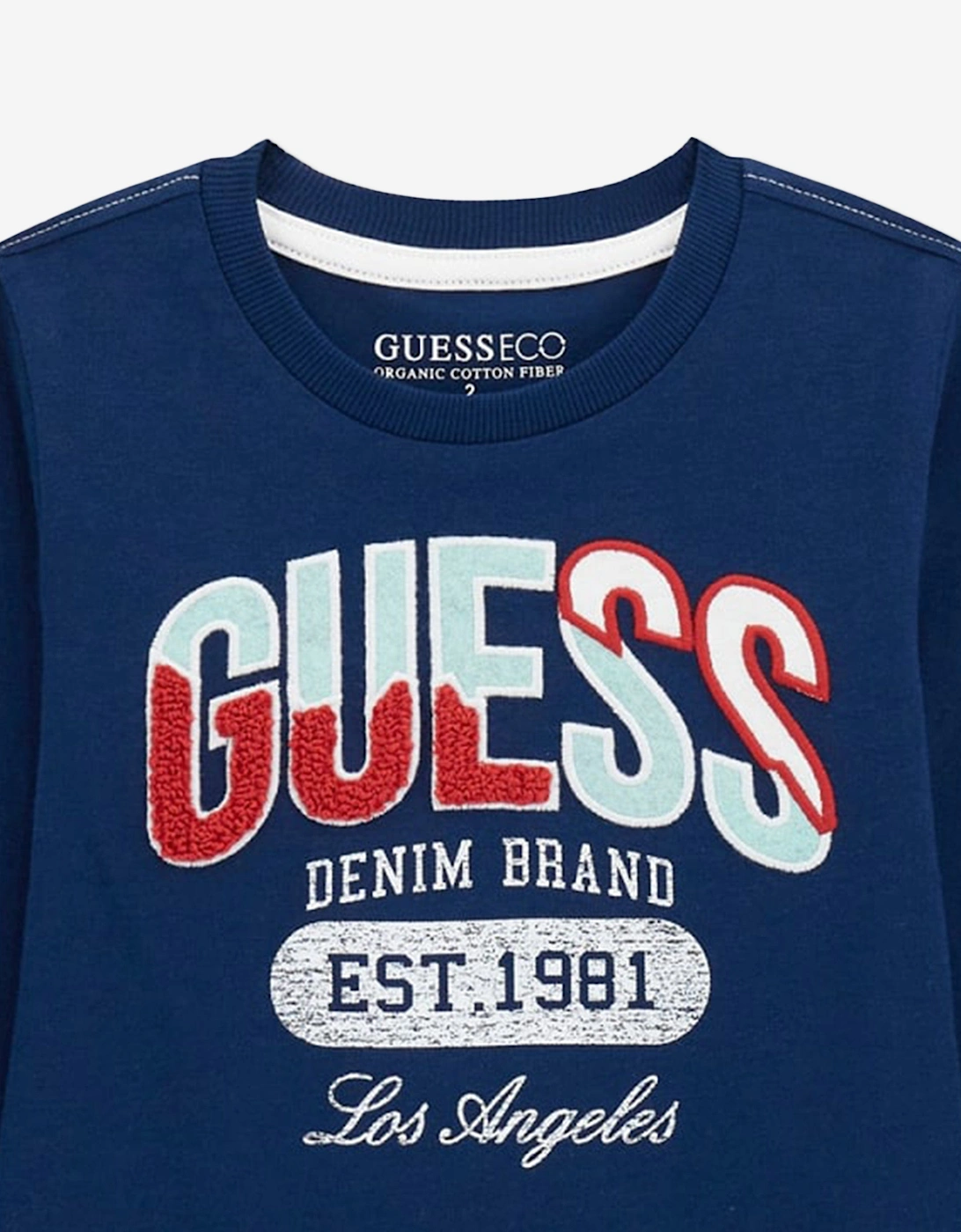 Boys Long Sleeve Logo T-Shirt in Navy