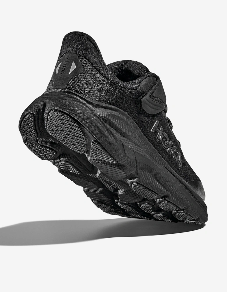 Kids Clifton 10 Trainers in Black