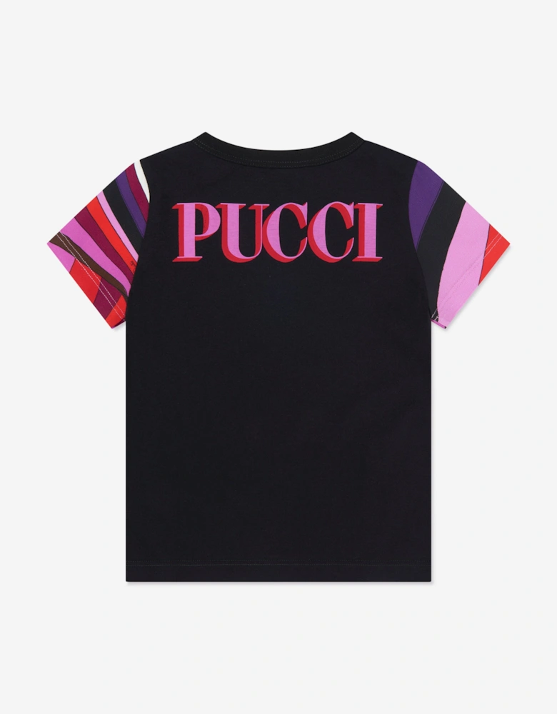Girls Fish Logo T-Shirt in Black