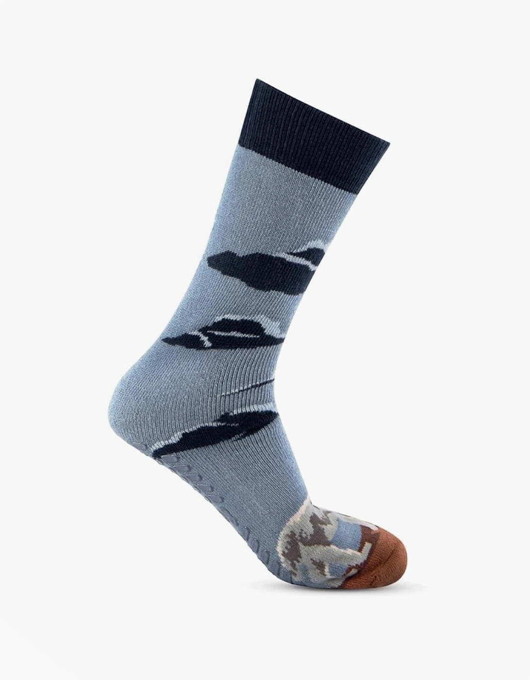 ORIGINAL NOVELTY SLIPPER SOCKS Mens Socks Wolf, 5 of 4