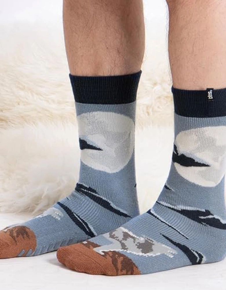 ORIGINAL NOVELTY SLIPPER SOCKS Mens Socks Wolf