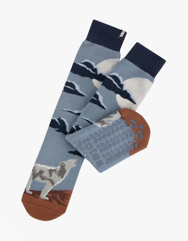 ORIGINAL NOVELTY SLIPPER SOCKS Mens Socks Wolf