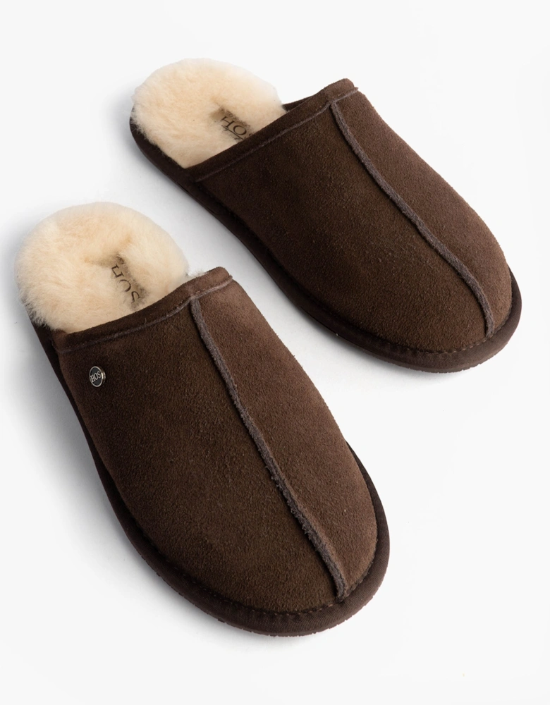 EDWIN Mens Slippers Espresso