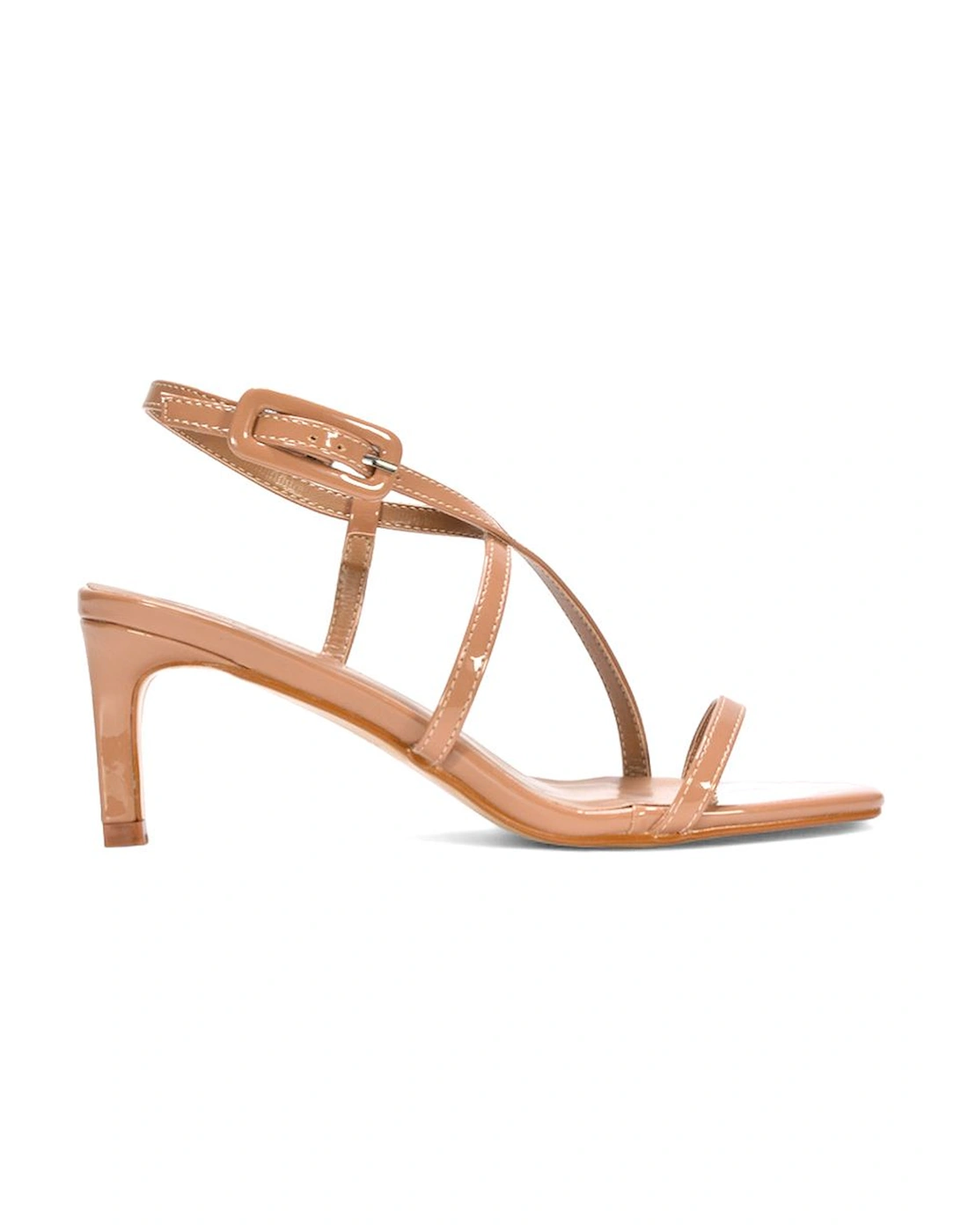 'Gabriella' Square Toe Mid Stiletto Heel Sandals With Adjustable Strap, 2 of 1