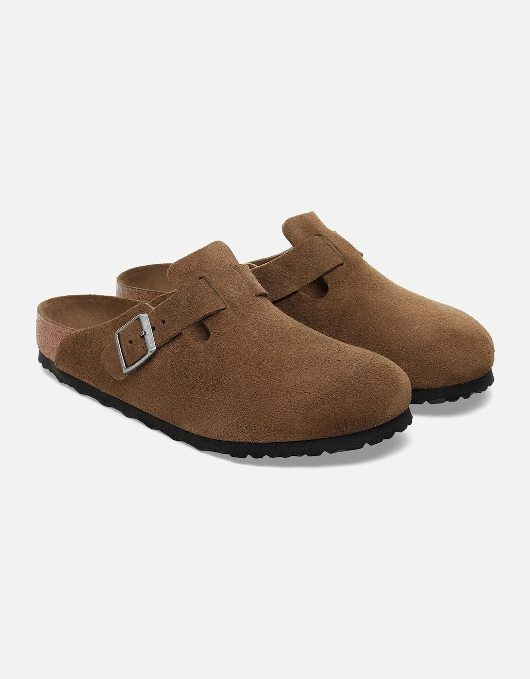 Soft Footbed Unisex Suede Clogs - Dark Tea/Tonal Footbed, 6 of 5