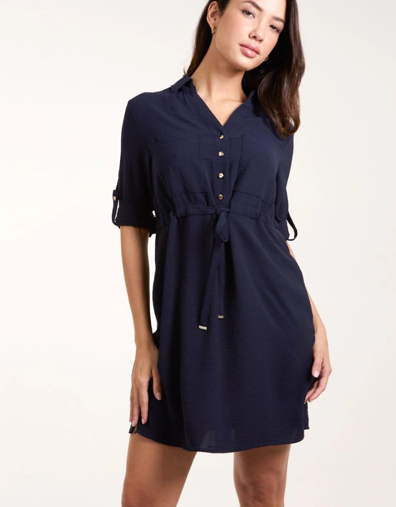 Shirt Dress With Adjustable Sleeves