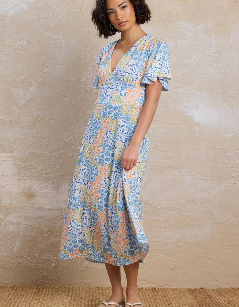 Petite Floral Midi Dress
