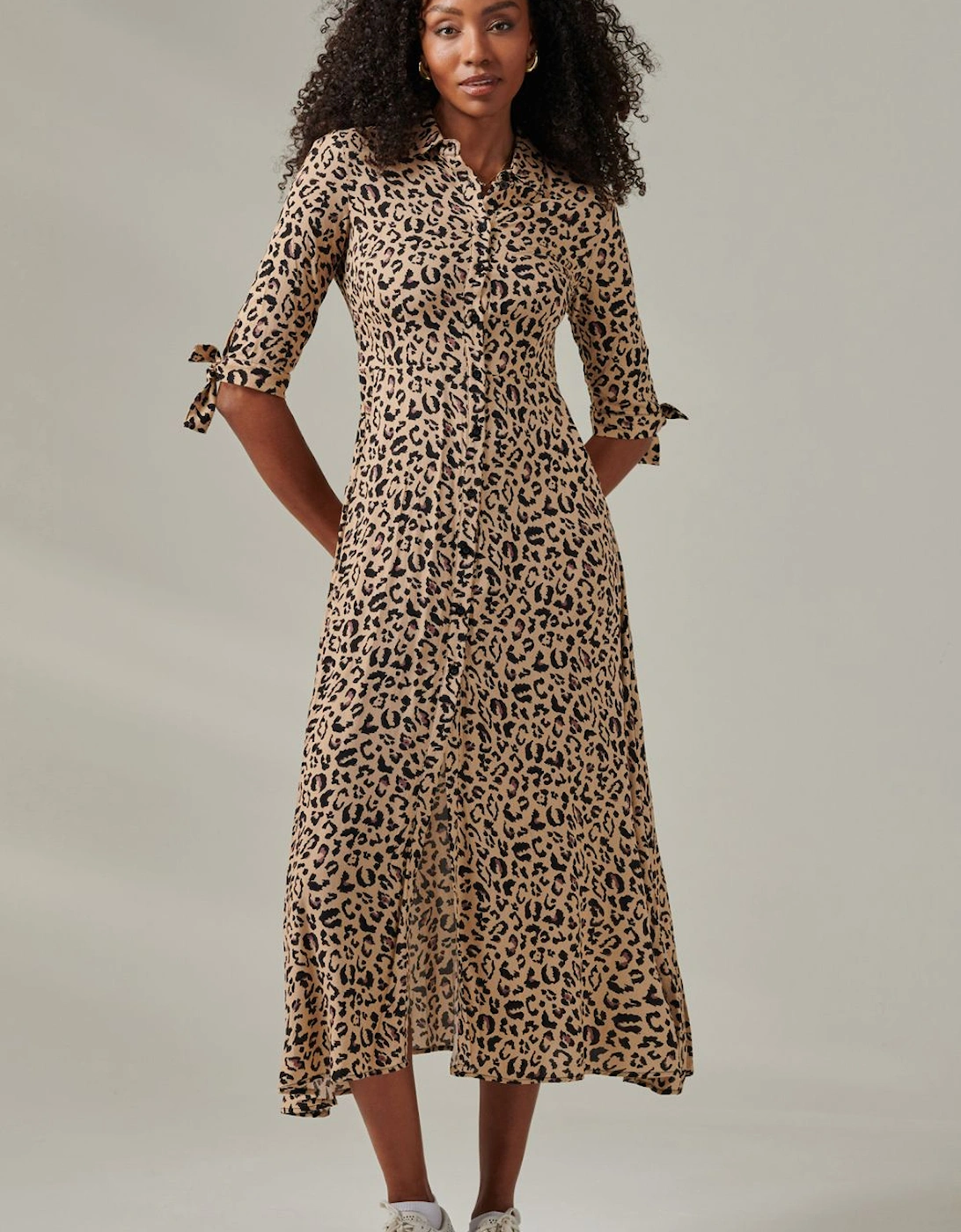 Nora Print Viscose Maxi Shirt Dress, 2 of 1