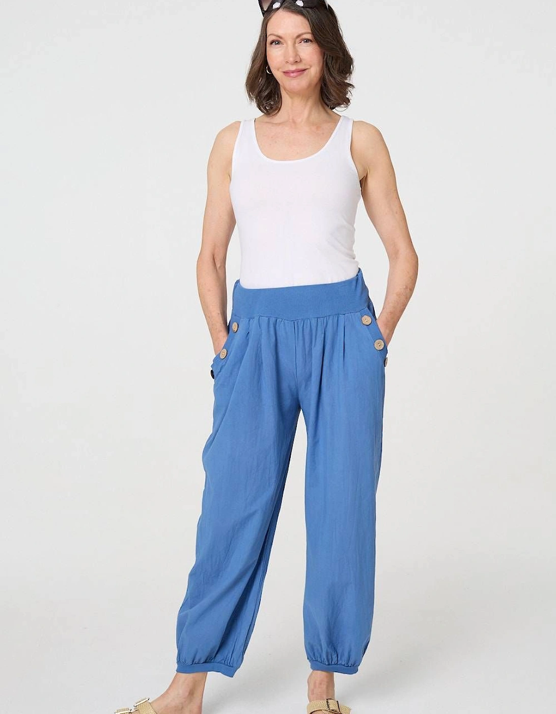 Elasticated High Waist Loose Trousers, 2 of 1