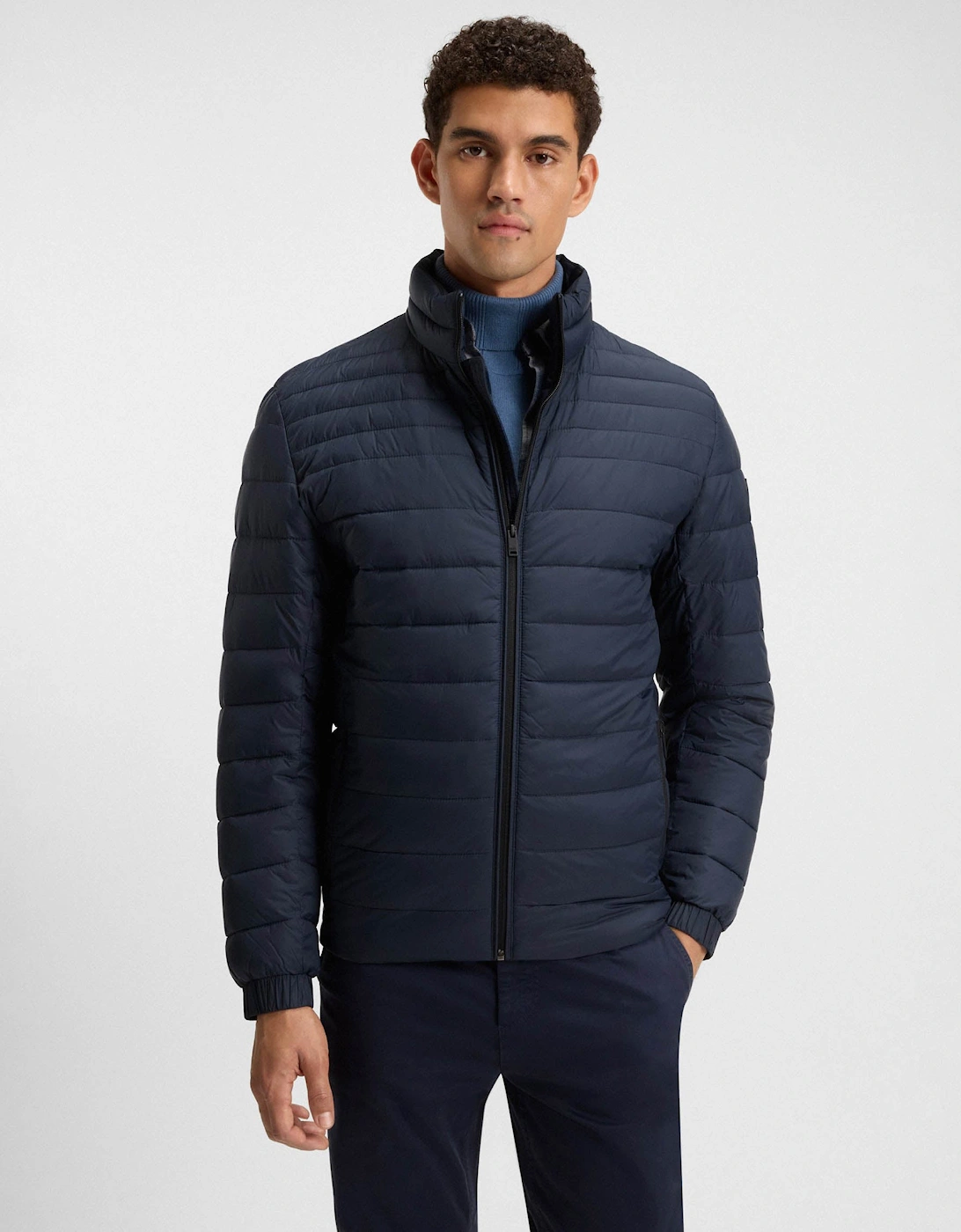Men's BOSS Orange Oden 2 Mens Jacket - Dark Blue 404 - Navy - Size: 38/Regular