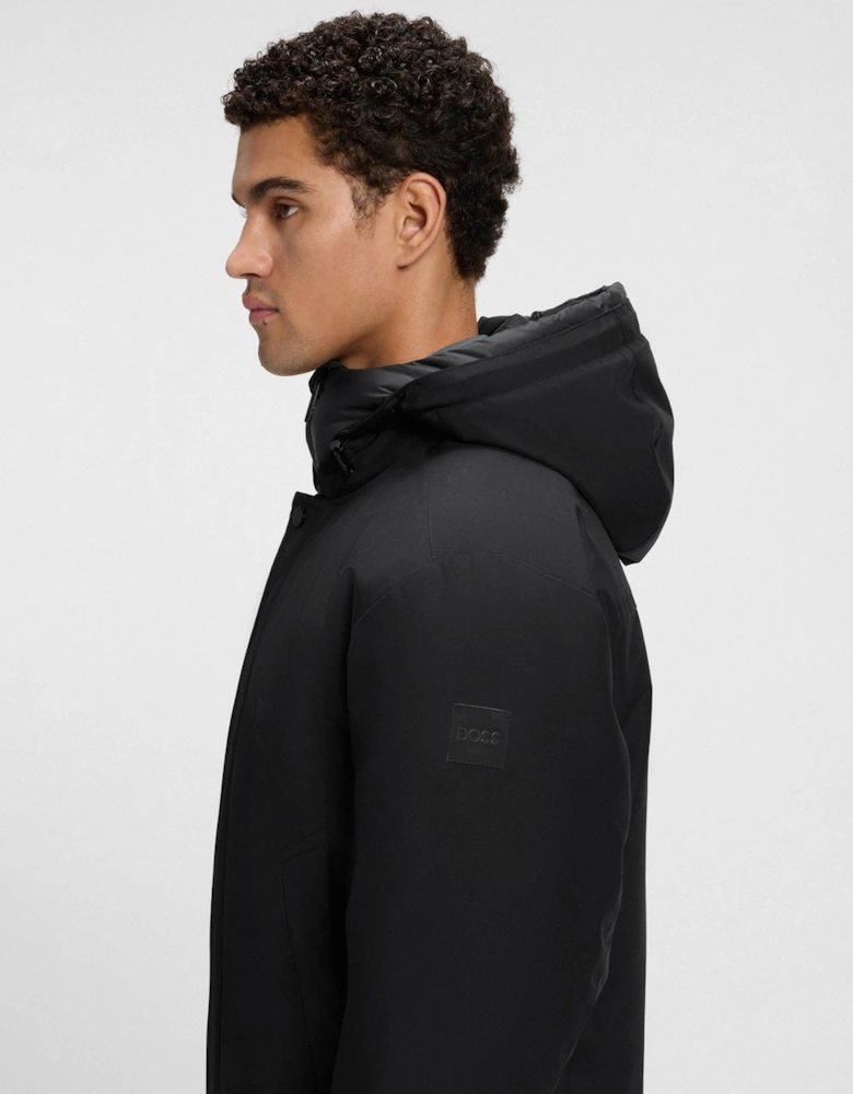 BOSS Orange Osis Mens Water Repellent Jacket with Contrasting Insert - Black 001