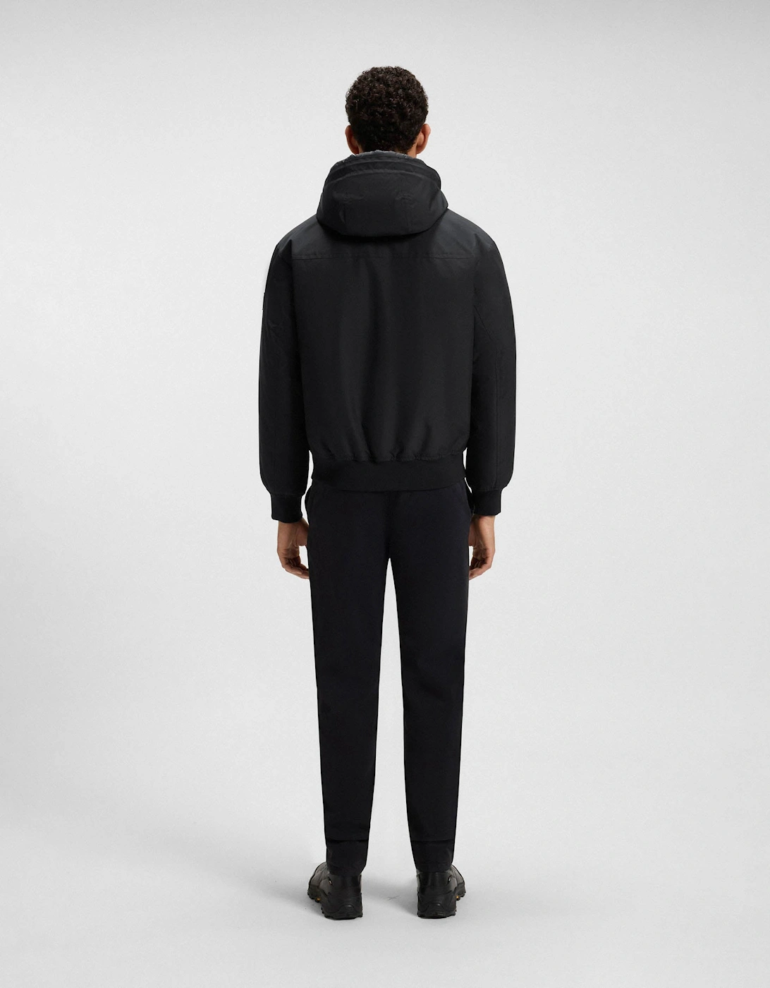BOSS Orange Osis Mens Water Repellent Jacket with Contrasting Insert - Black 001