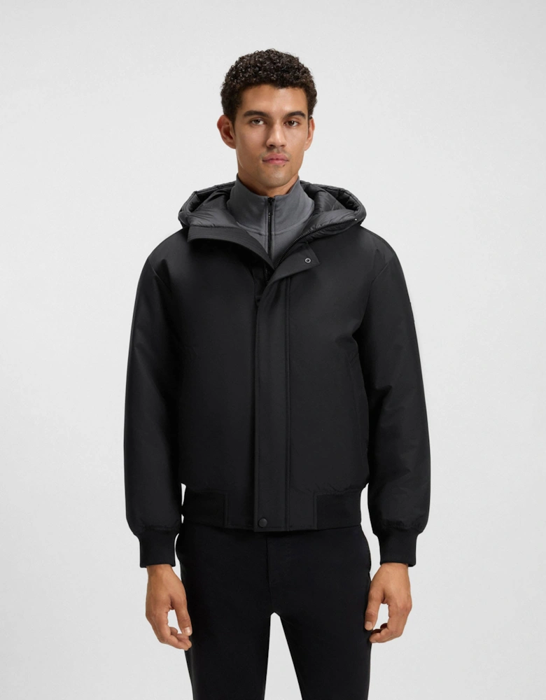 BOSS Orange Osis Mens Water Repellent Jacket with Contrasting Insert - Black 001