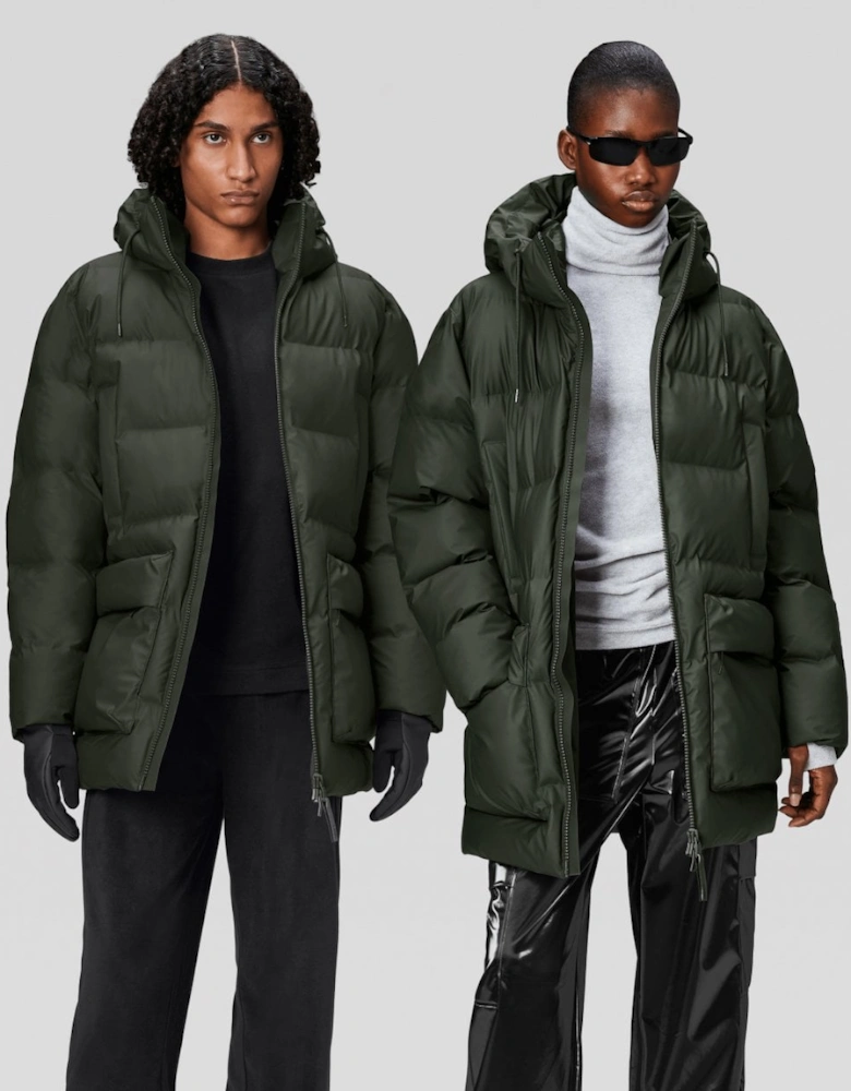 Alta Long Puffer Cargo Jacket - 03 Green