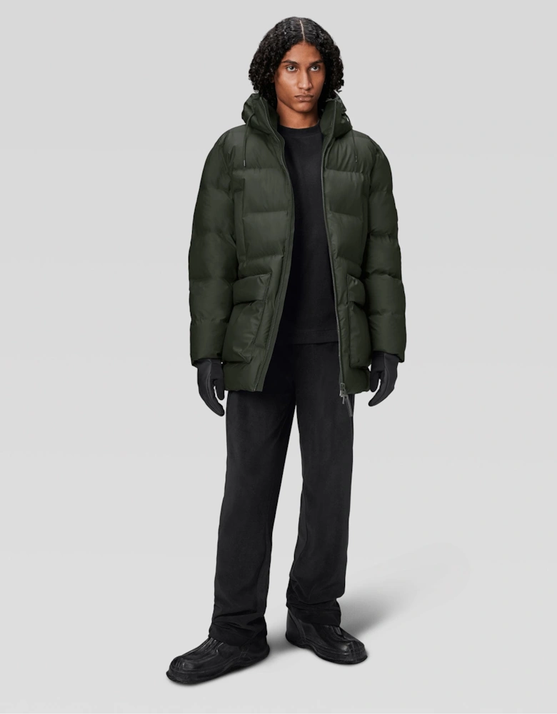 Alta Long Puffer Cargo Jacket - 03 Green