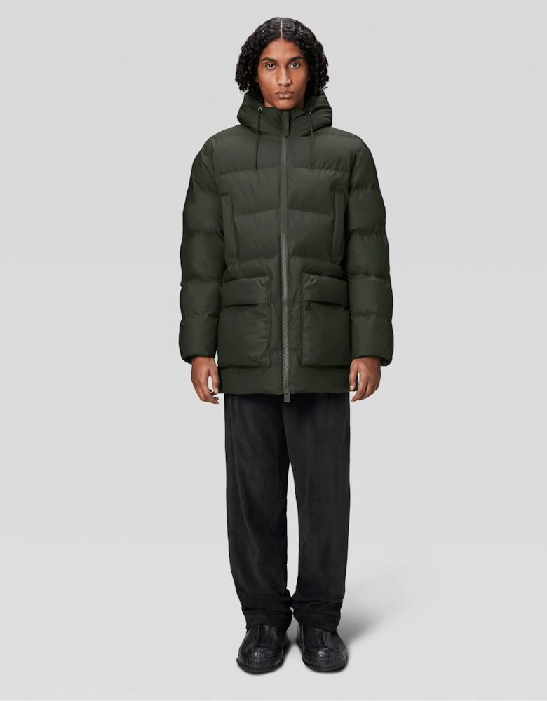 Alta Long Puffer Cargo Jacket - 03 Green