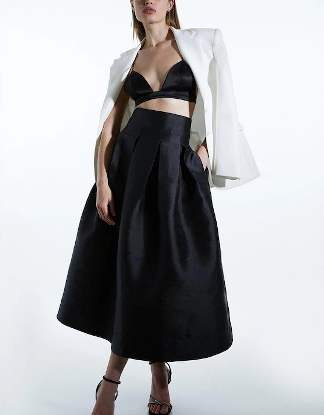 Twill Woven Prom Maxi Skirt, 2 of 1