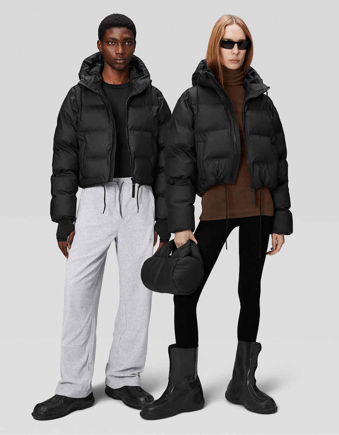 Women's Rains W Alta Unisex Puffer Jacket - 01 Black - Size: 10/8