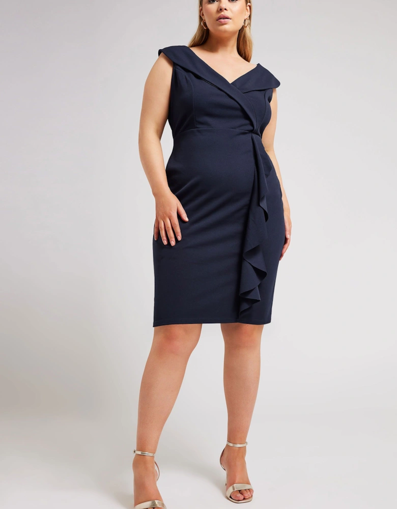 Tuxedo Style Ruffle Dress