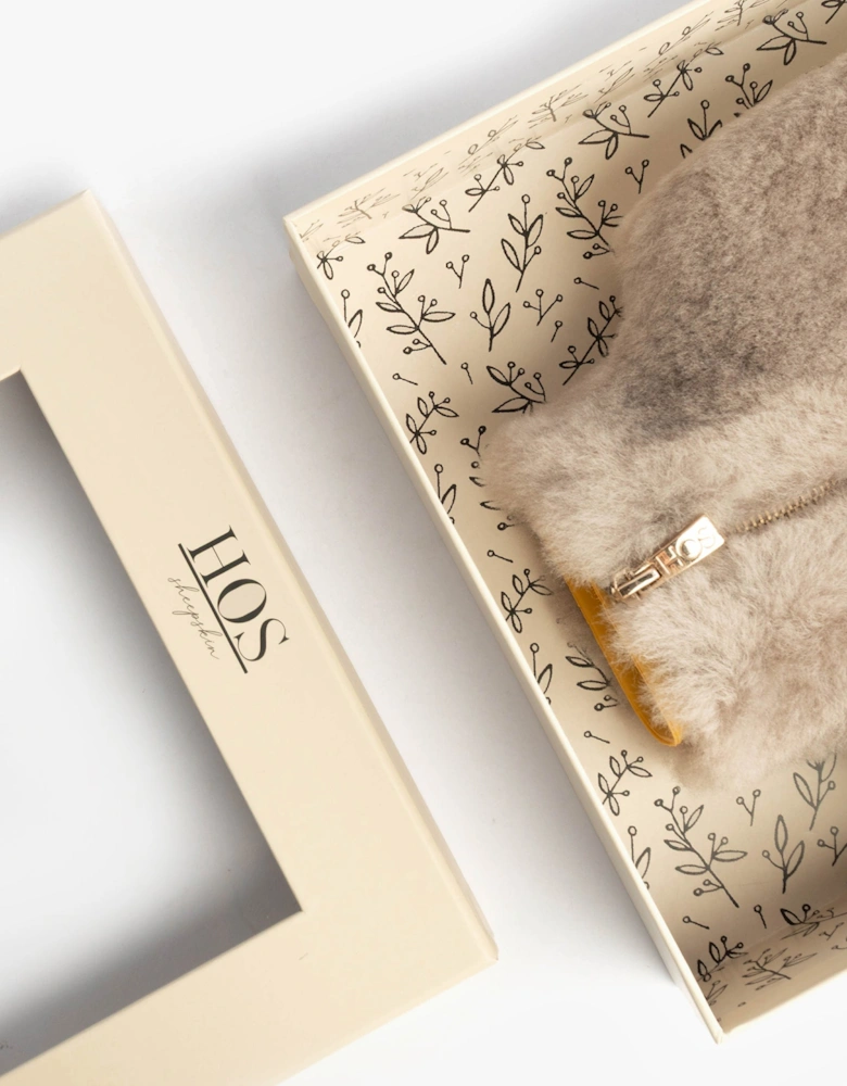 IRIS Sheepskin Hot Water Bottle Grey