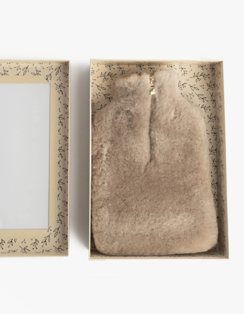 IRIS Sheepskin Hot Water Bottle Grey