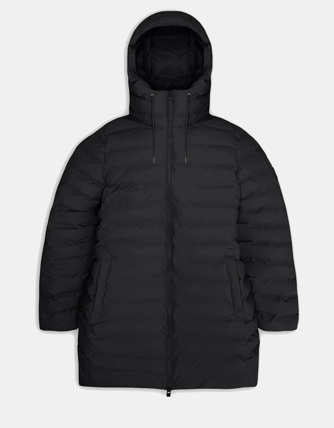 Lohja Womens Long Puffer Curve Jacket  - 01 Black
