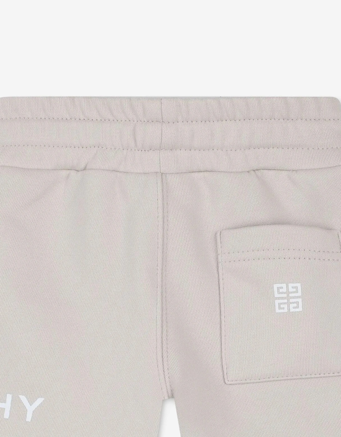 Baby Boys Logo Print Shorts in Beige