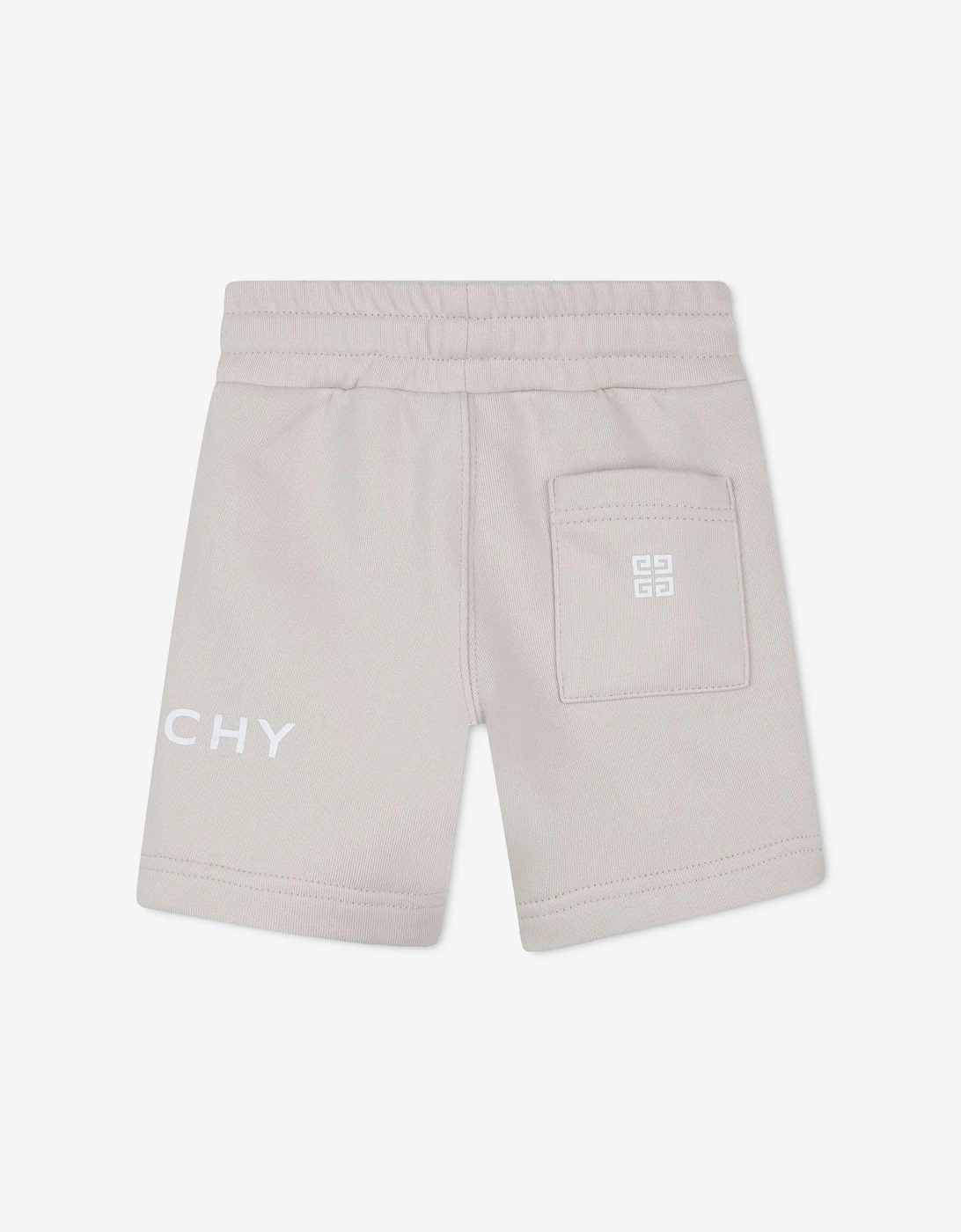 Baby Boys Logo Print Shorts in Beige