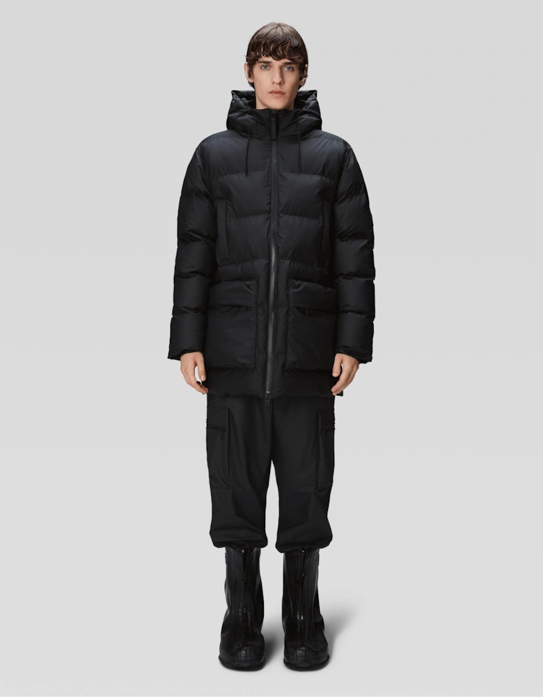 Alta Long Puffer Cargo Jacket - 01 Black