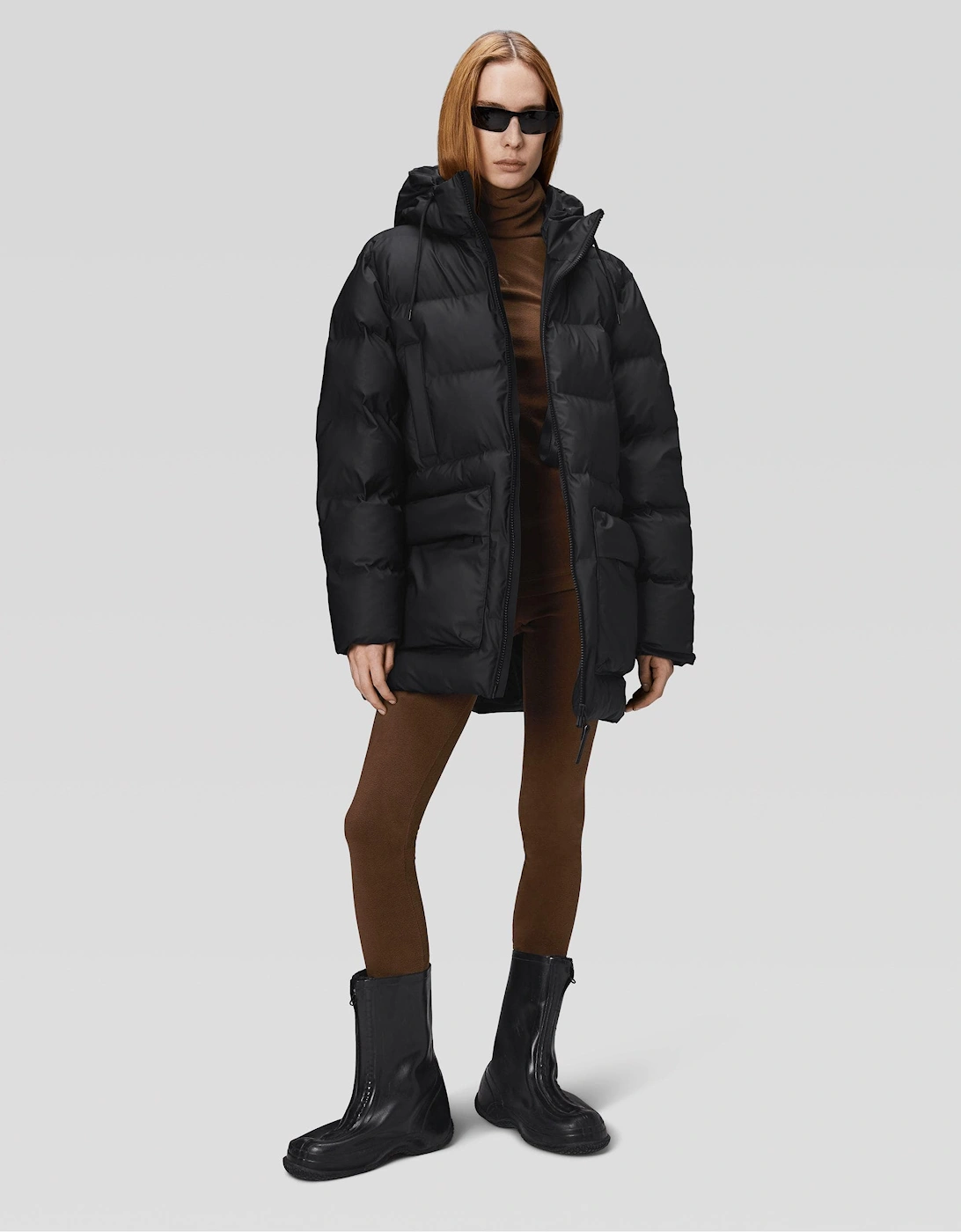 Alta Long Puffer Cargo Jacket - 01 Black