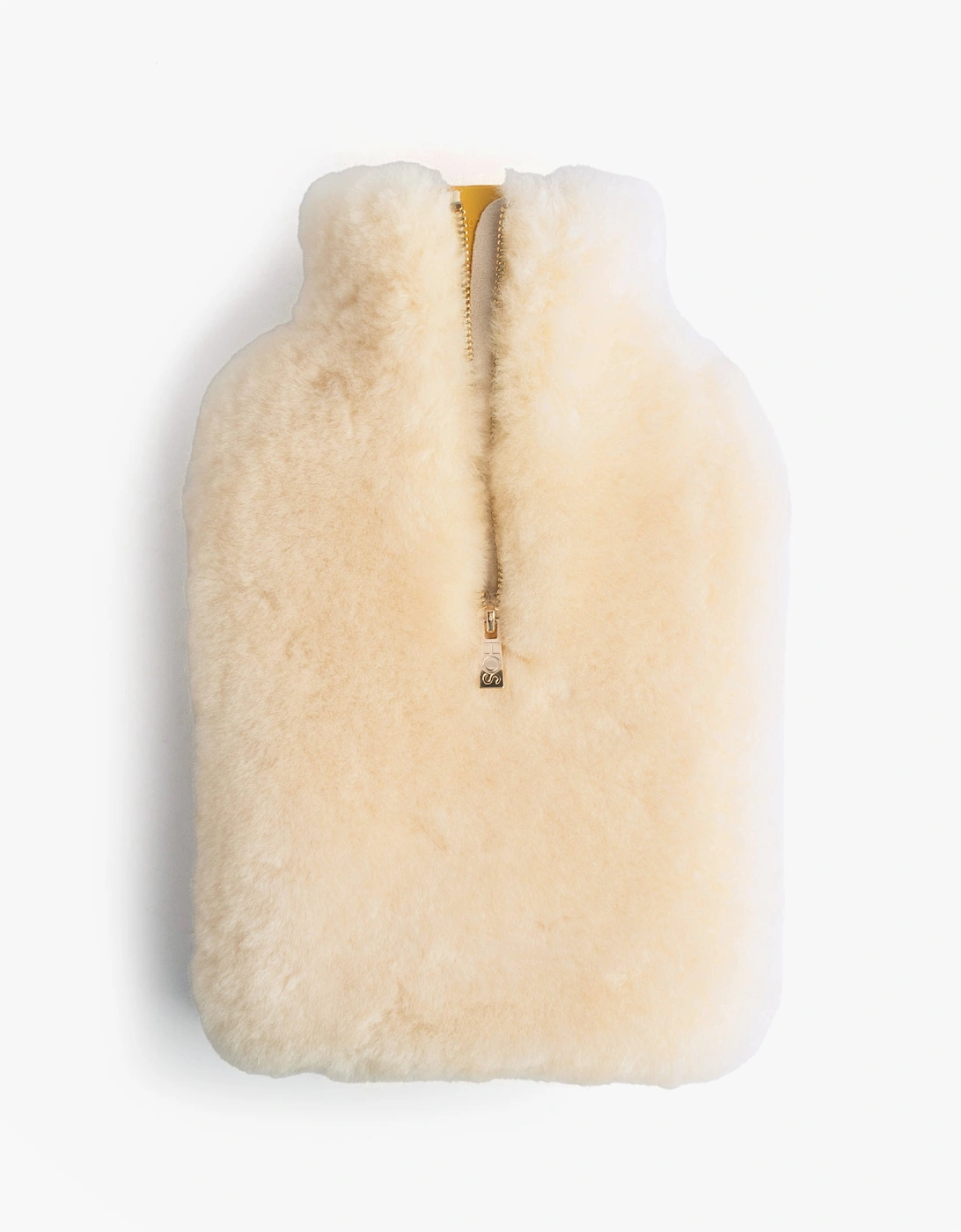 IRIS Sheepskin Hot Water Bottle Cream