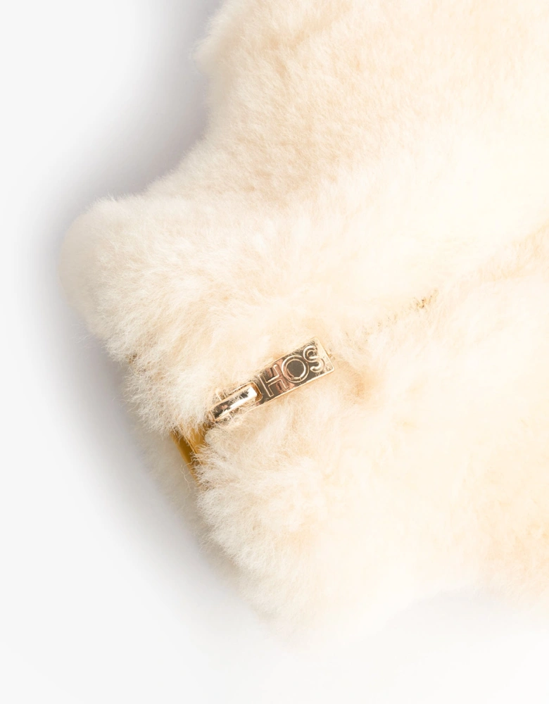 IRIS Sheepskin Hot Water Bottle Cream