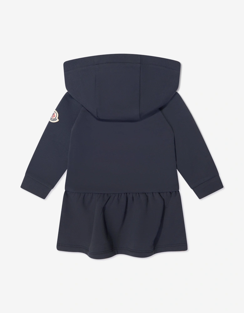Enfant Baby Girls Hooded Sweater Dress in Navy