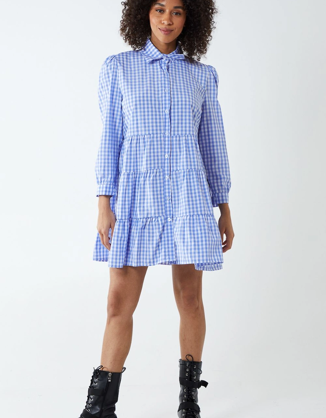 Gingham Tiered Dress, 2 of 1