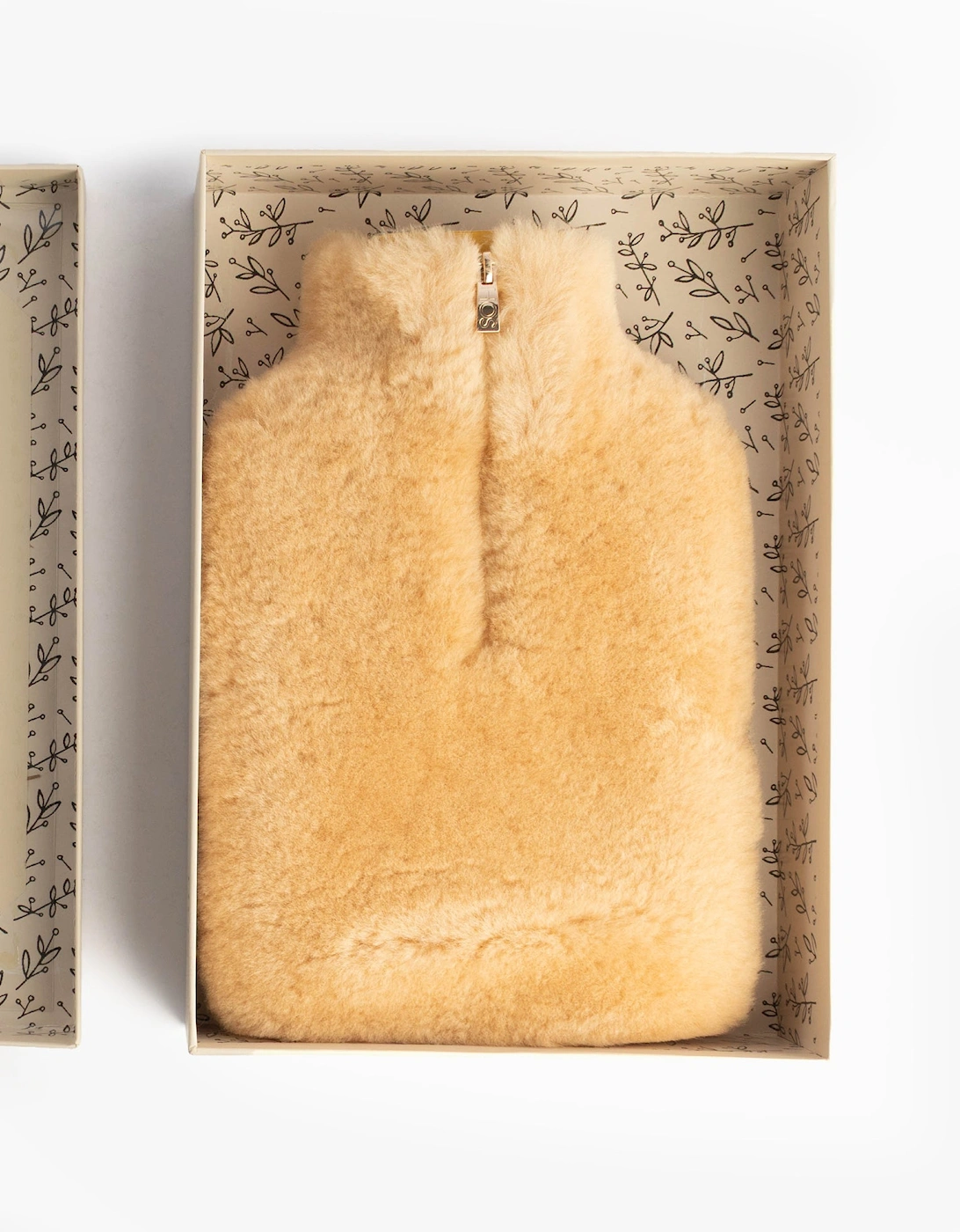 IRIS Sheepskin Hot Water Bottle Chestnut