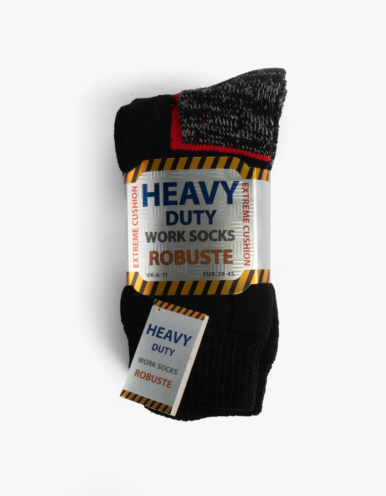 ROBUSTE HEAVY DUTY Mens 3 Pack Socks Multi UK 6-11