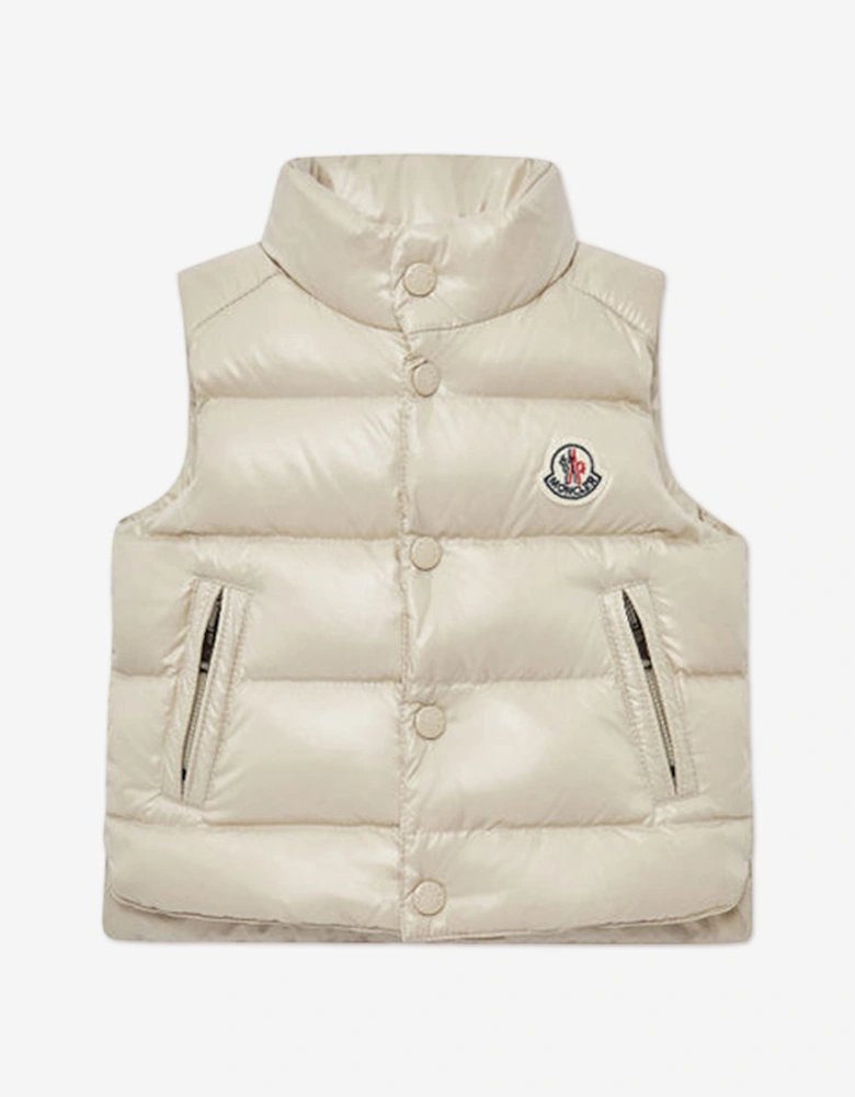 Baby Boys Bernard Down Padded Gilet in Ivory