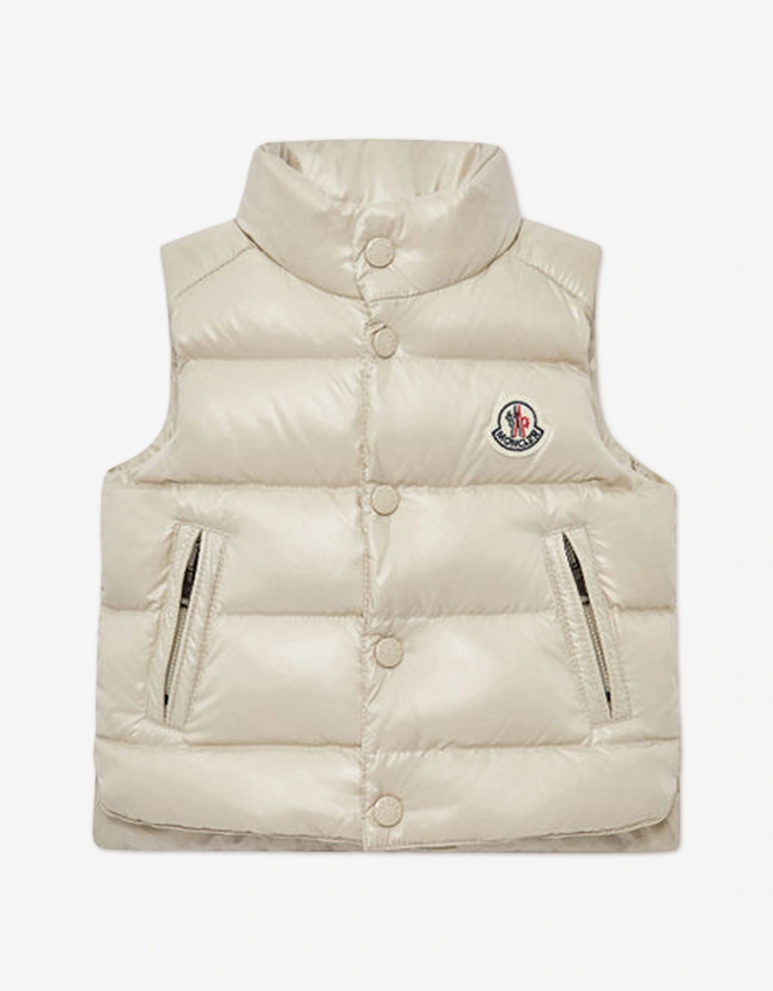 Baby Boys Bernard Down Padded Gilet in Ivory, 6 of 5
