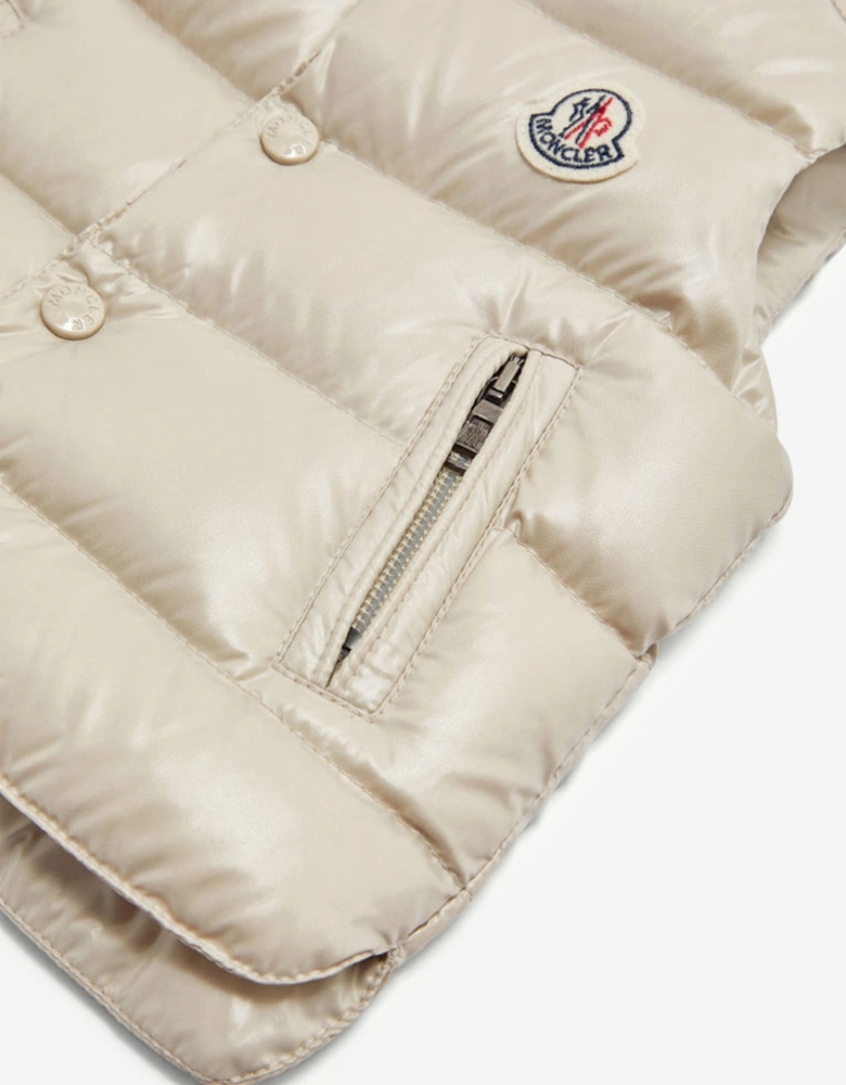 Baby Boys Bernard Down Padded Gilet in Ivory