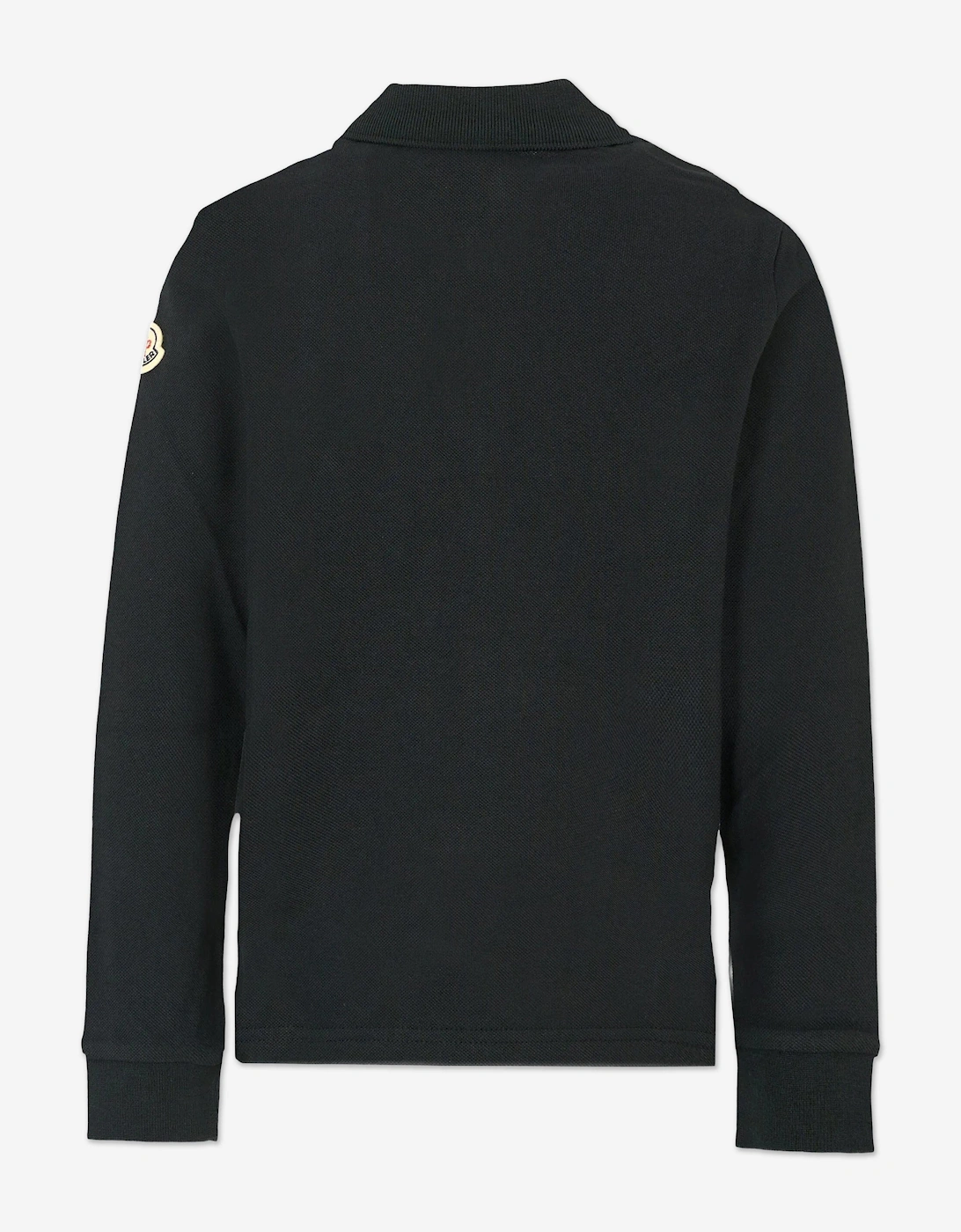 Enfant Boys Long Sleeve Polo Shirt in Black