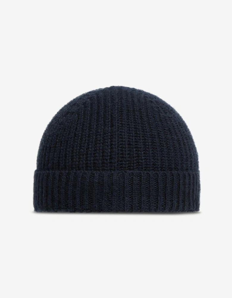 Baby Boys Wool Knitted Beanie in Navy