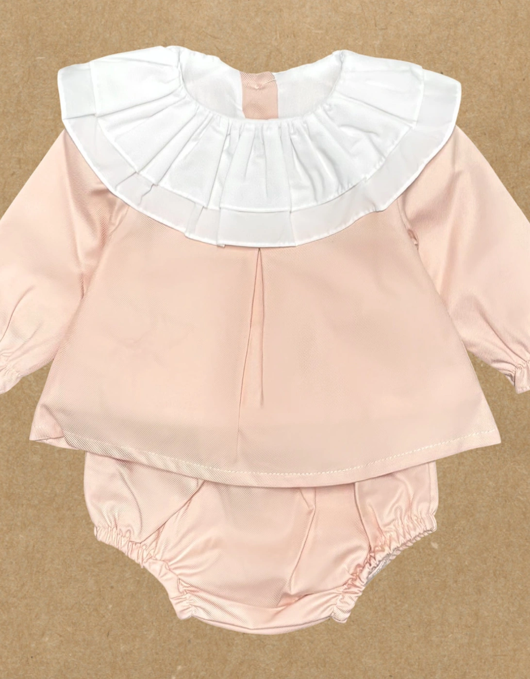 Girls Peach Cotton Jam Pant Set, 2 of 1