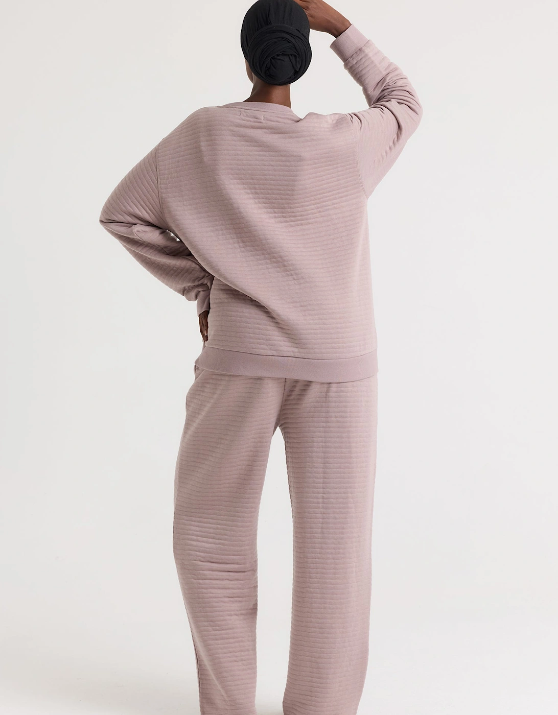 Quilted Jersey Lounge Set in Mink