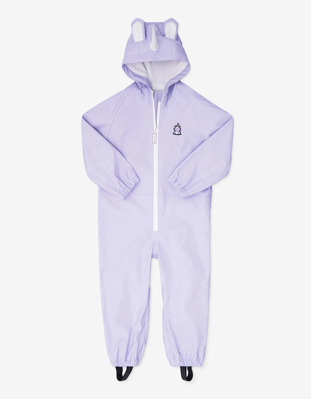 Roarsome Girls Purple Sparkle The Unicorn Puddlesuit In - Size: 3 Years/4 Years Kids