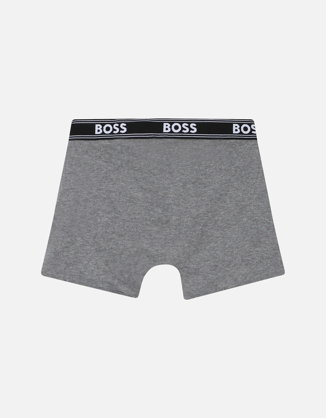 Boys 5-Pack Power Logo Boxer Trunks, Black/Grey