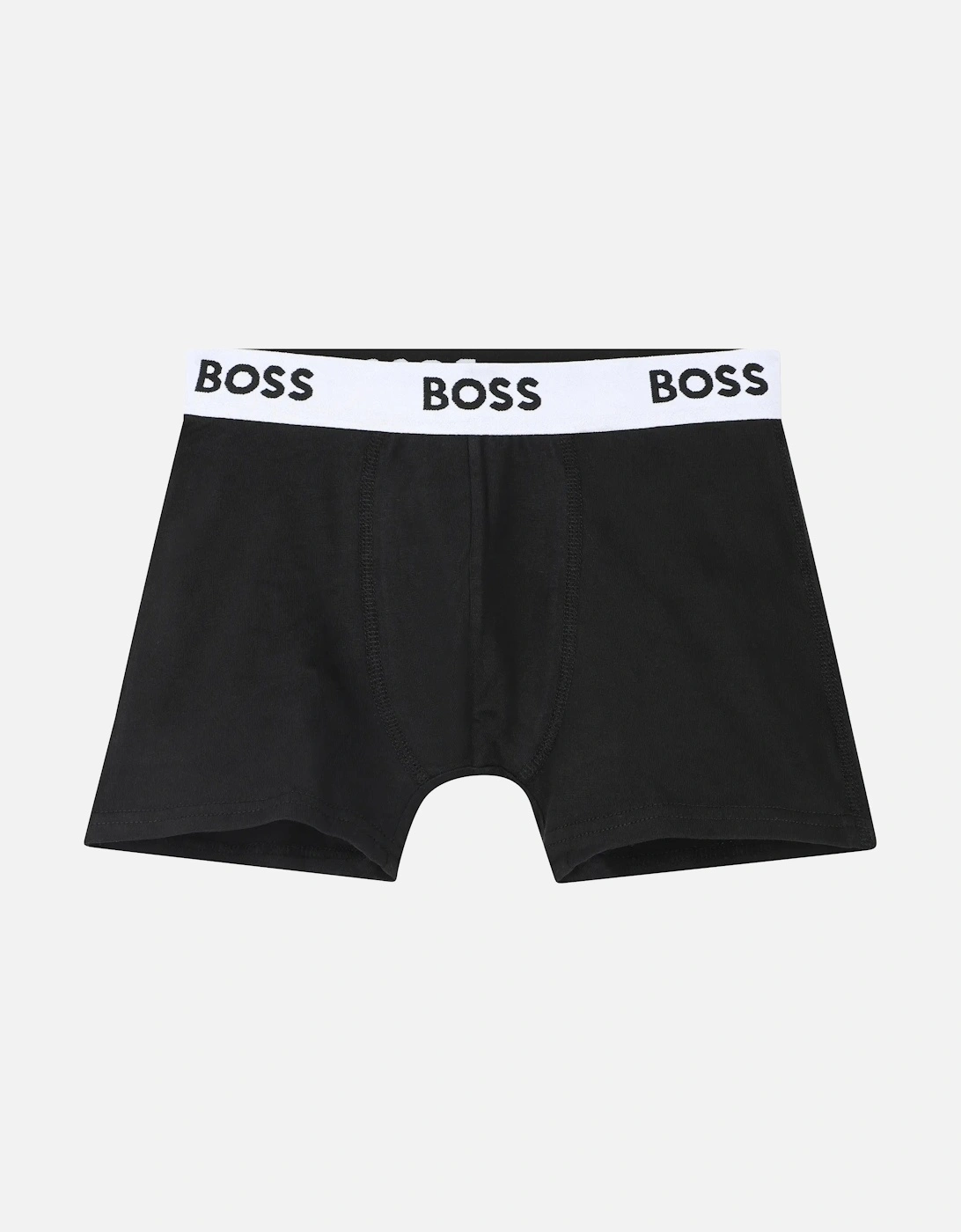 Boys 3-Pack Core Logo Boxer Trunks, Black/white