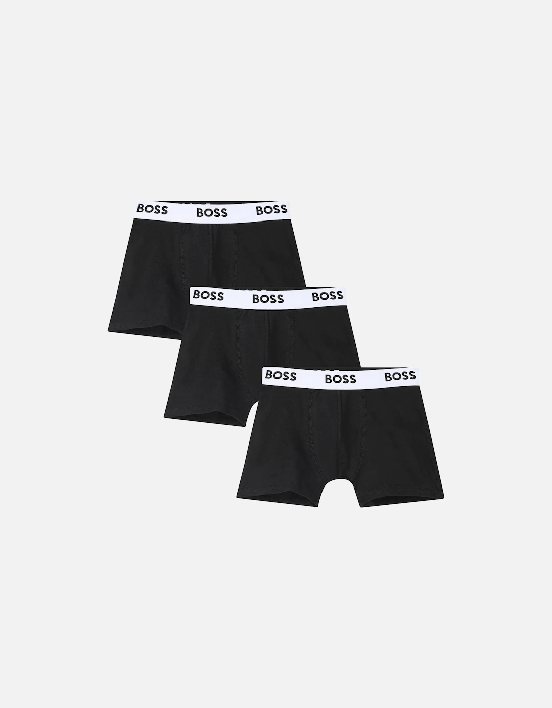 Boys 3-Pack Core Logo Boxer Trunks, Black/white, 5 of 4